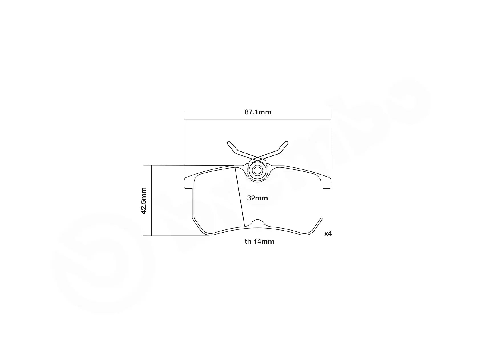 Brembo Sport HP2 Rear Brake Pads - 07.B315.94 - Ford Fiesta ST Mk7