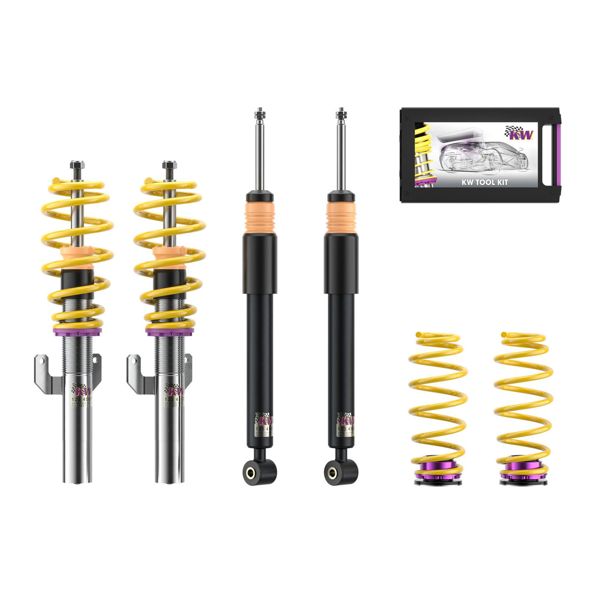 KW V1 Coilover Suspension 1 Way Adjustable - VW Polo GTI Mk6 AW (2017-)