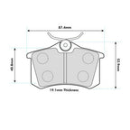 PBS ProTrack VW Scirocco R Rear Performance Brake Pads 1192PT