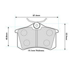 PBS ProTrack Renault Clio RS Mk3 197/200 Rear Performance Brake Pads 1192PT