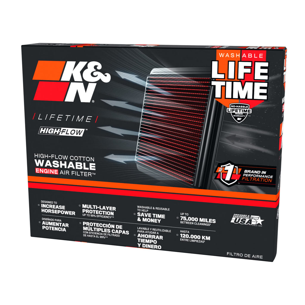 K&N Performance Replacement Air Filter - Renault Clio RS Mk3 197/200