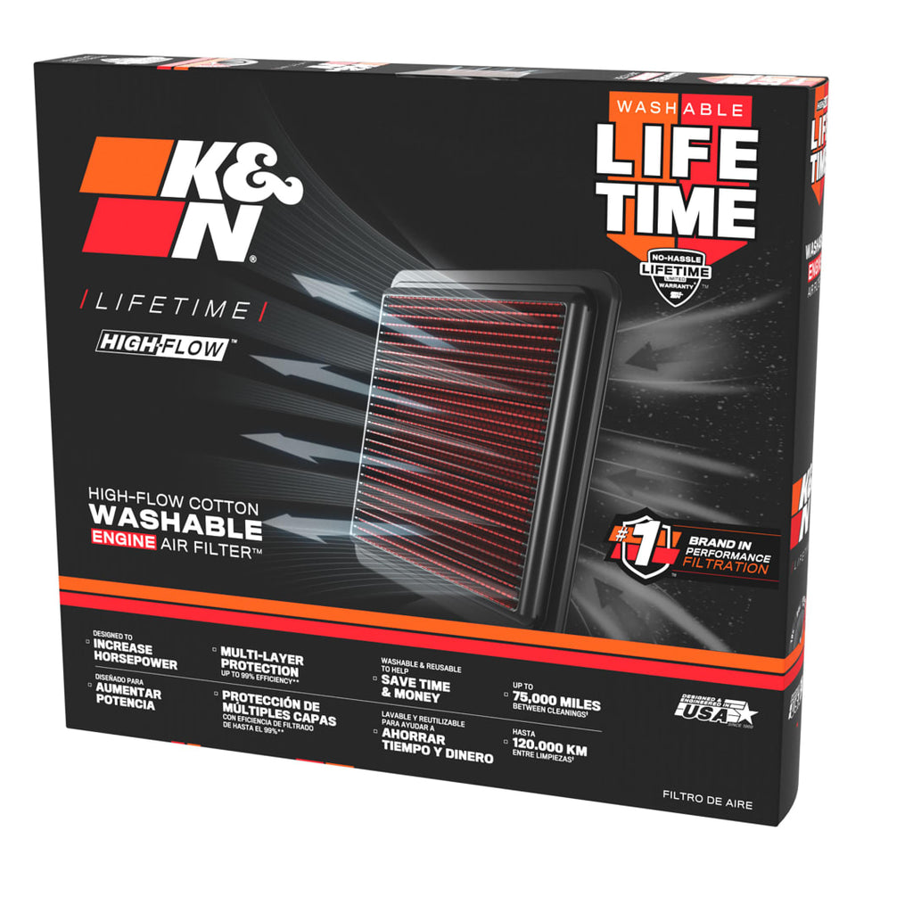 K&N Performance Replacement Air Filter - Renault Megane RS Mk3 250/265/275