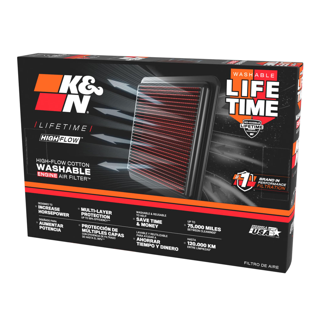 K&N Performance Replacement Air Filter (Pair) - Mercedes C43 AMG W205