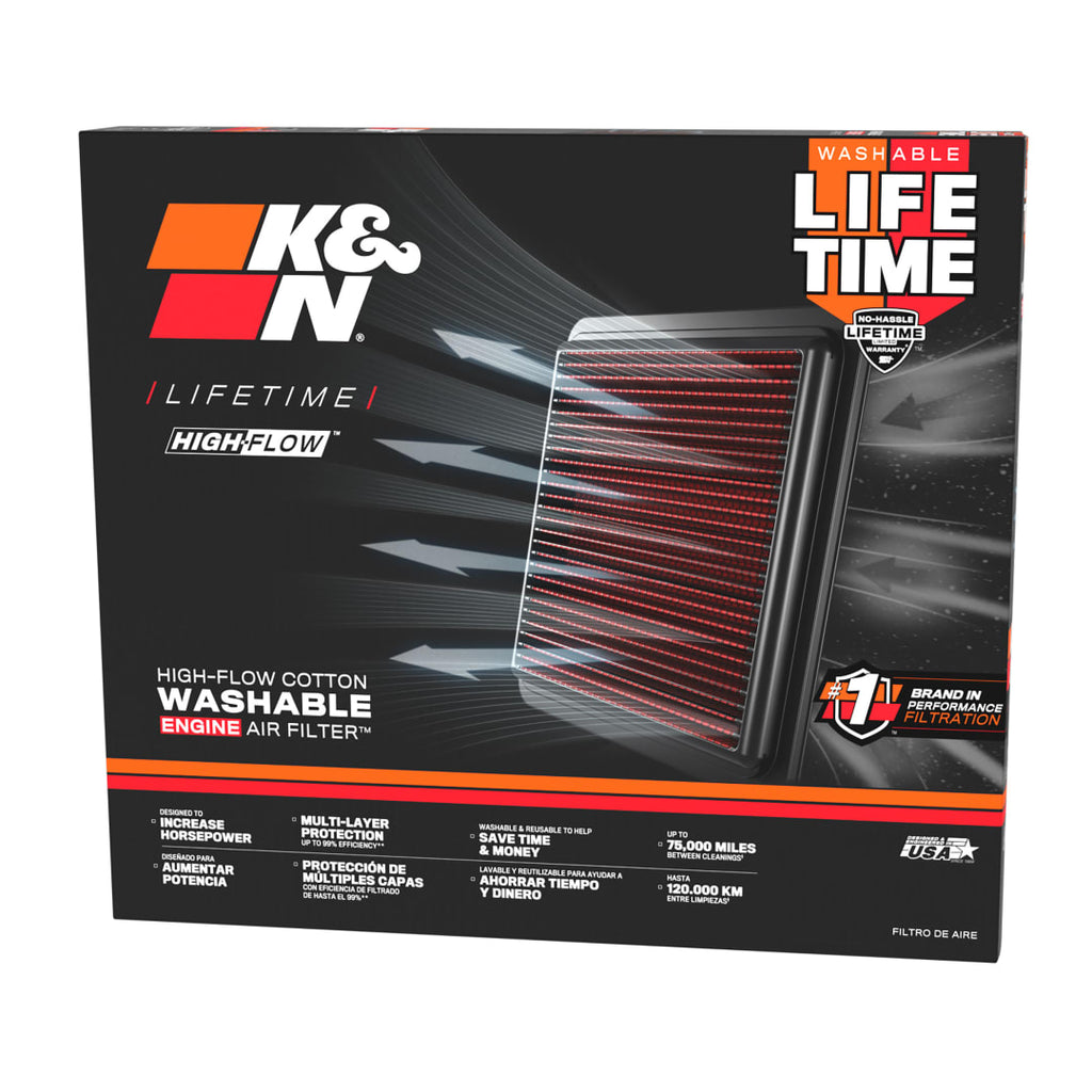 K&N Performance Replacement Air Filter (Pair) - Mercedes E63 AMG W213