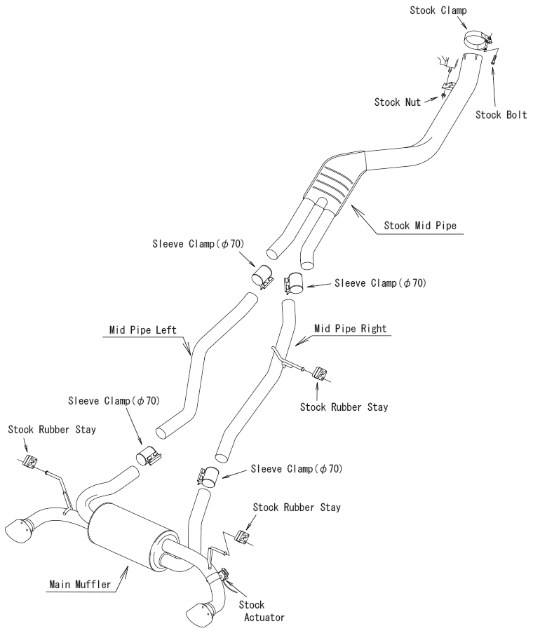 Système d'échappement silencieux HKS Super Turbo - Toyota GR Supra