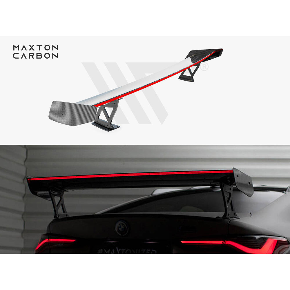 Maxton Design Carbon Fibre Spoiler With LED (External Brackets) - BMW M440i G22 & M4 G82