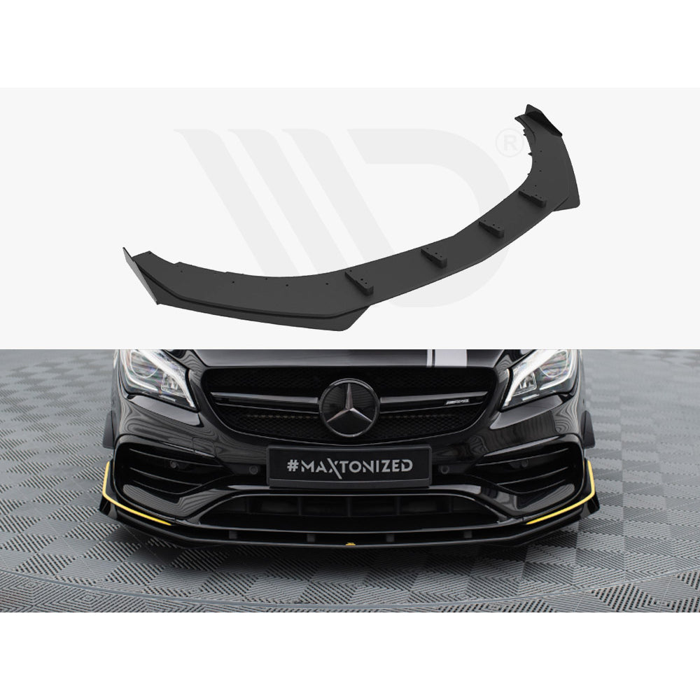 Maxton Design Street Pro Front Splitter + Flaps - Mercedes CLA45 AMG C117 Facelift