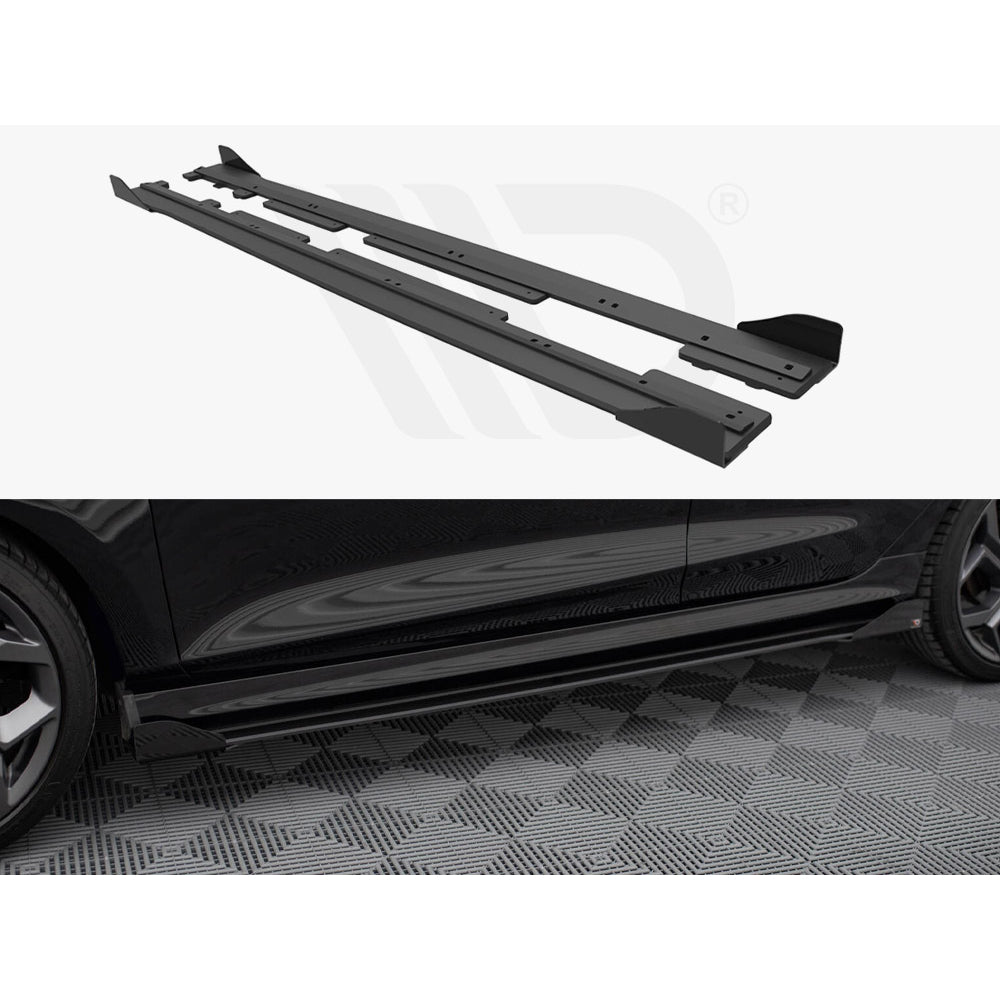 Maxton Design Street Pro Side Skirt Diffusers + Flaps - Ford Fiesta ST Mk8