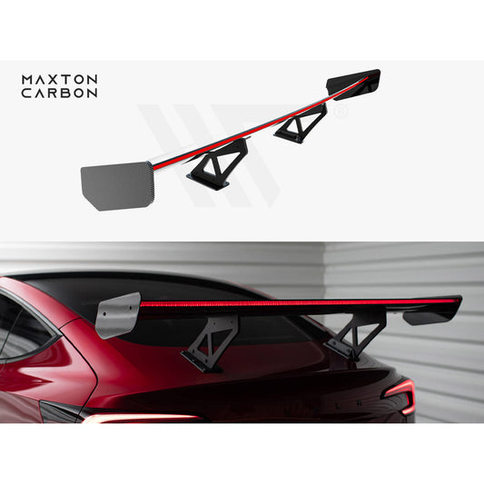 Maxton Design Carbon Fibre Spoiler With LED - Tesla Model 3