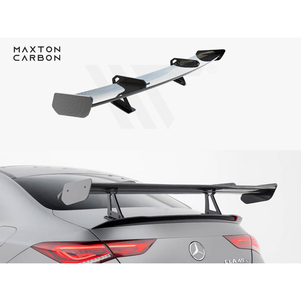 Maxton Design Carbon Fibre Spoiler (Swan Mount) - Mercedes CLA35 & CLA45 AMG C118