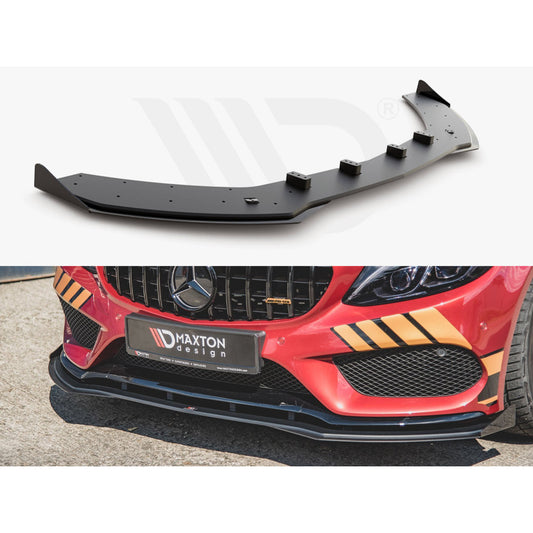 Maxton Design Street Pro Front Splitter + Flaps - Mercedes C43 AMG C205