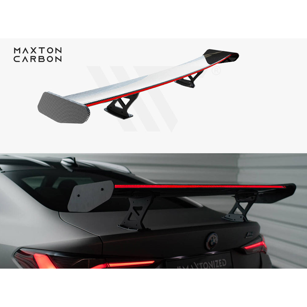 Alerón de fibra de carbono Maxton Design con LED (soportes internos) - BMW M440i G22 y M4 G82