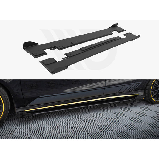 Maxton Design Street Pro Side Skirt Diffusers + Flaps - Mercedes CLA45 AMG C117 Facelift