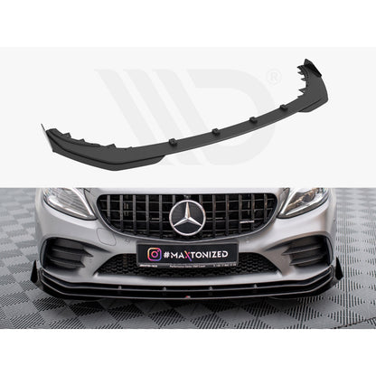 Maxton Design Street Pro Front Splitter + Flaps - Mercedes C43 AMG C205 Facelift