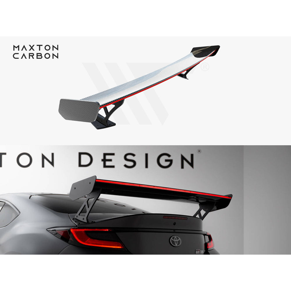 Aileron Maxton Design en fibre de carbone avec LED (supports externes) - Toyota GR86