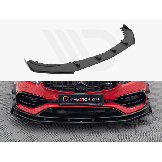 Maxton Design Street Pro Front Splitter + Flaps - Mercedes A45 AMG W176 Facelift