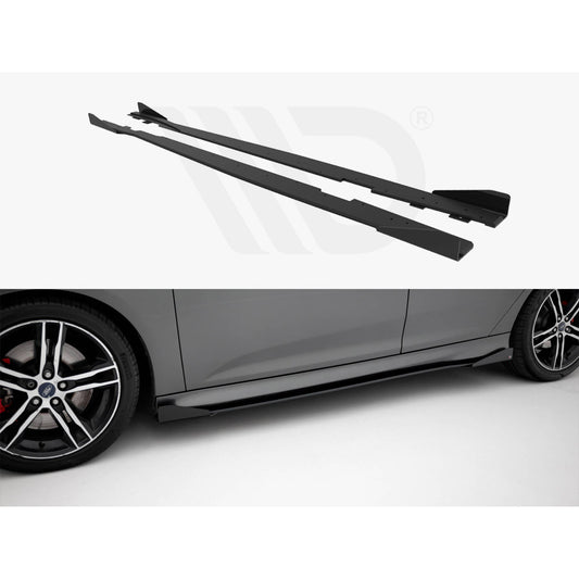 Maxton Design Street Pro Side Skirt Diffusers + Flaps - Ford Focus ST Mk3.5 (ST250)