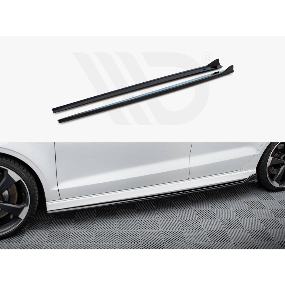 Maxton Design Street Plus Side Skirt Diffusers V3 - Audi RS3 8V Saloon Facelift