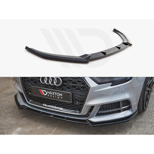 Maxton Design Street Plus Front Splitter V3 - Audi S3 8V Saloon Facelift