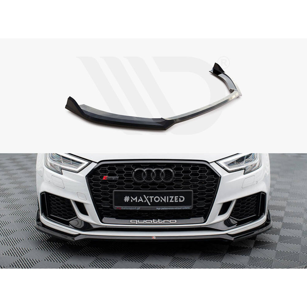 Maxton Design Street Plus Front Splitter V4 - Audi RS3 8V Saloon Facelift