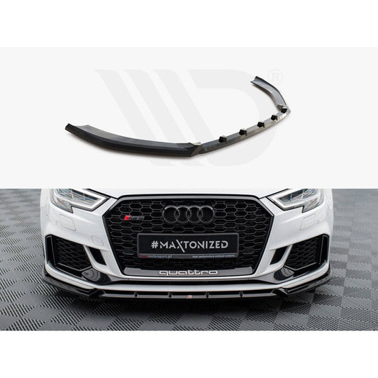 Maxton Design Street Plus Front Splitter V3 - Audi RS3 8V Saloon Facelift