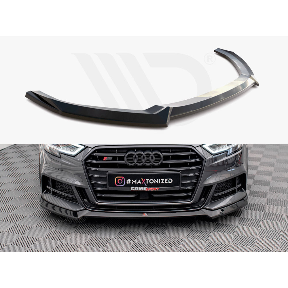 Maxton Design Street Plus Front Splitter V3 - Audi S3 8V.2 Hatchback/Sportback Facelift