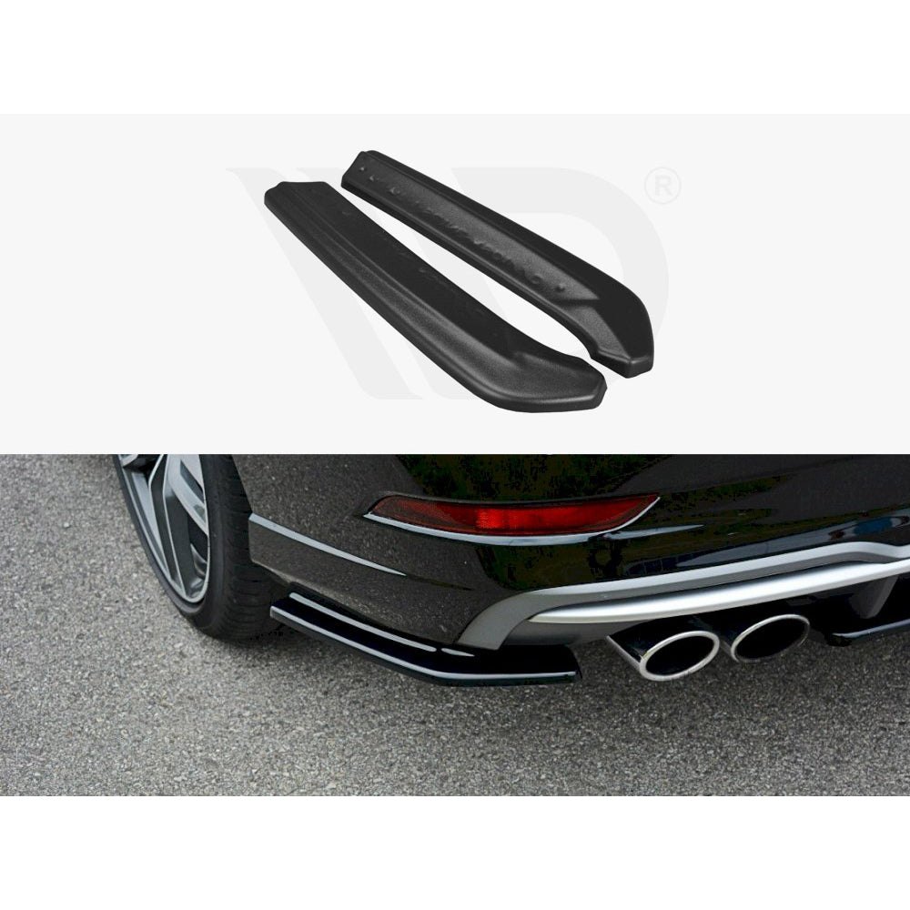 Maxton Design Street Plus Rear Side Splitters V1 - Audi S3 8V Saloon Facelift