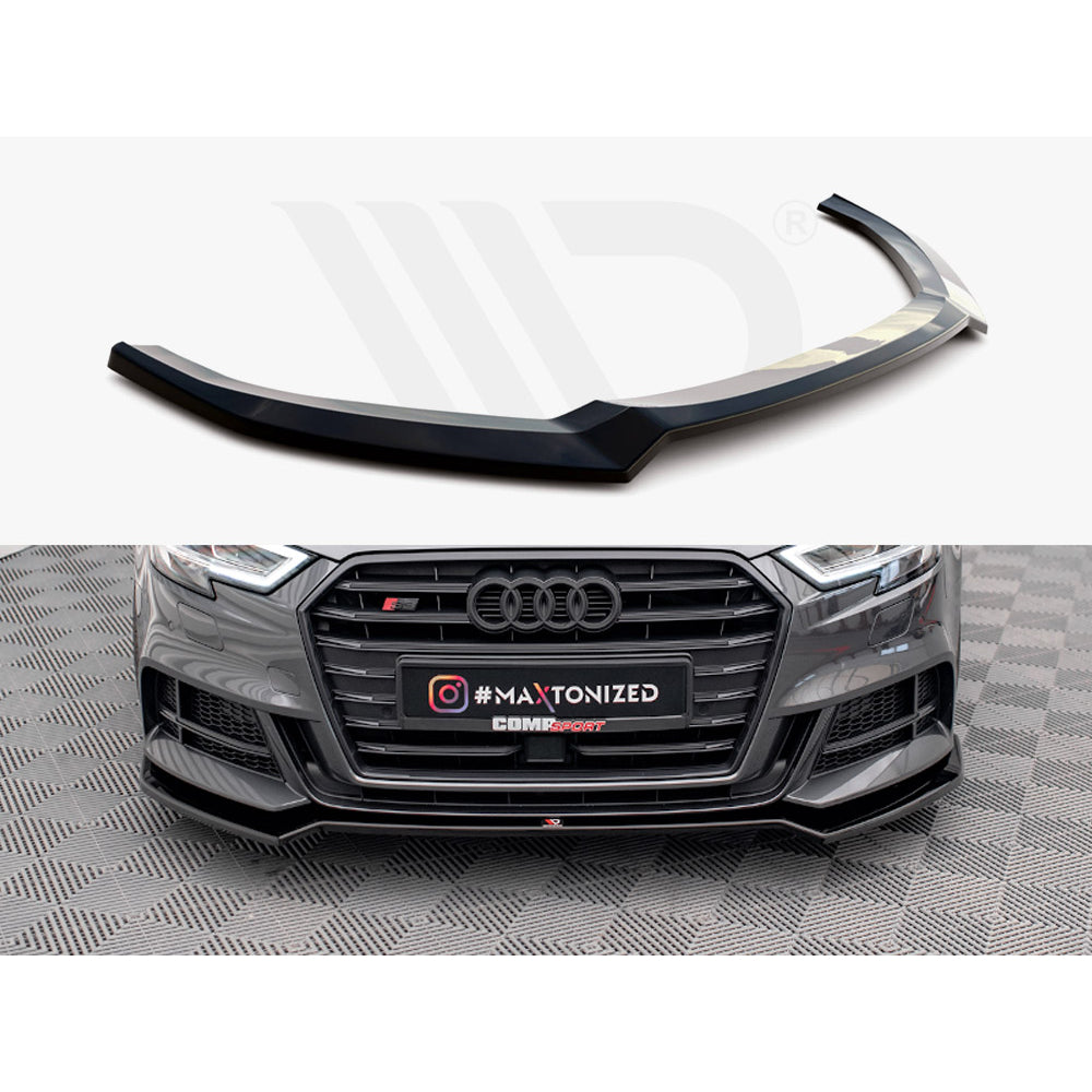 Maxton Design Street Plus Front Splitter V2 - Audi S3 8V.2 Hatchback/Sportback Facelift