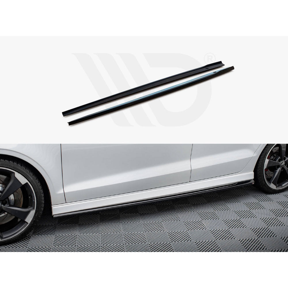 Maxton Design Street Plus Side Skirt Diffusers V2 - Audi RS3 8V.2 Saloon