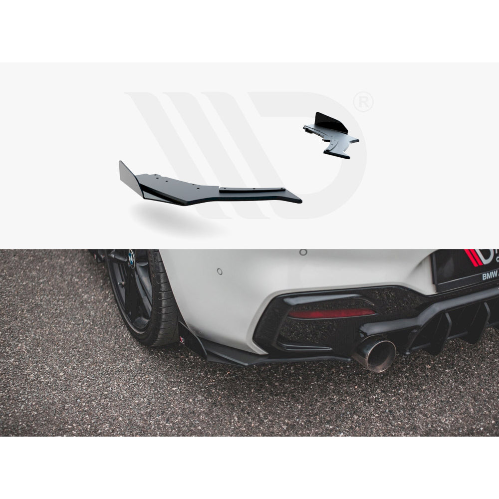 Maxton Design Street Pro Rear Side Splitters V3 + Flaps - BMW M135i/M140i F20/F21