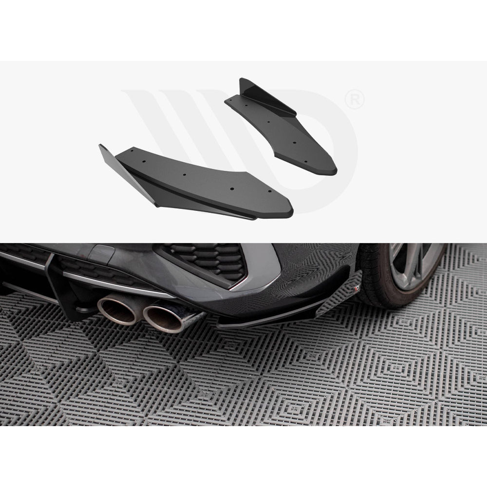 Maxton Design Street Pro Rear Side Splitters + Flaps - Audi S3 8Y Saloon