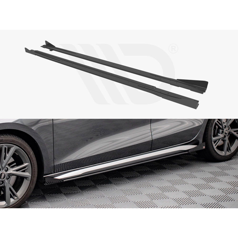 Diffuseurs et volets de jupes latérales Maxton Design Street Pro – Audi S3 8Y