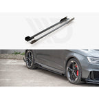 Maxton Design Street Pro Side Skirt Diffusers + Flaps - Audi RS3 8V Sportback