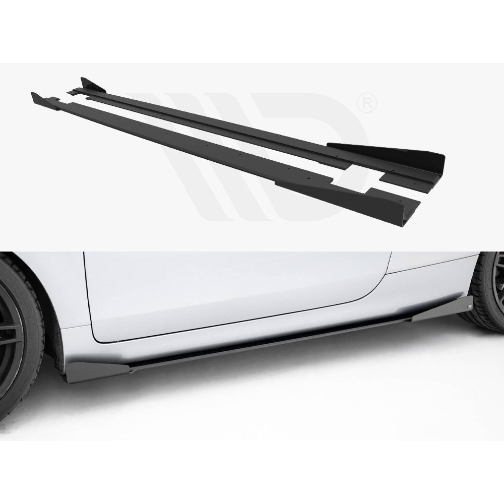 Maxton Design Street Pro Side Skirt Diffusers + Flaps - Audi TTS 8J