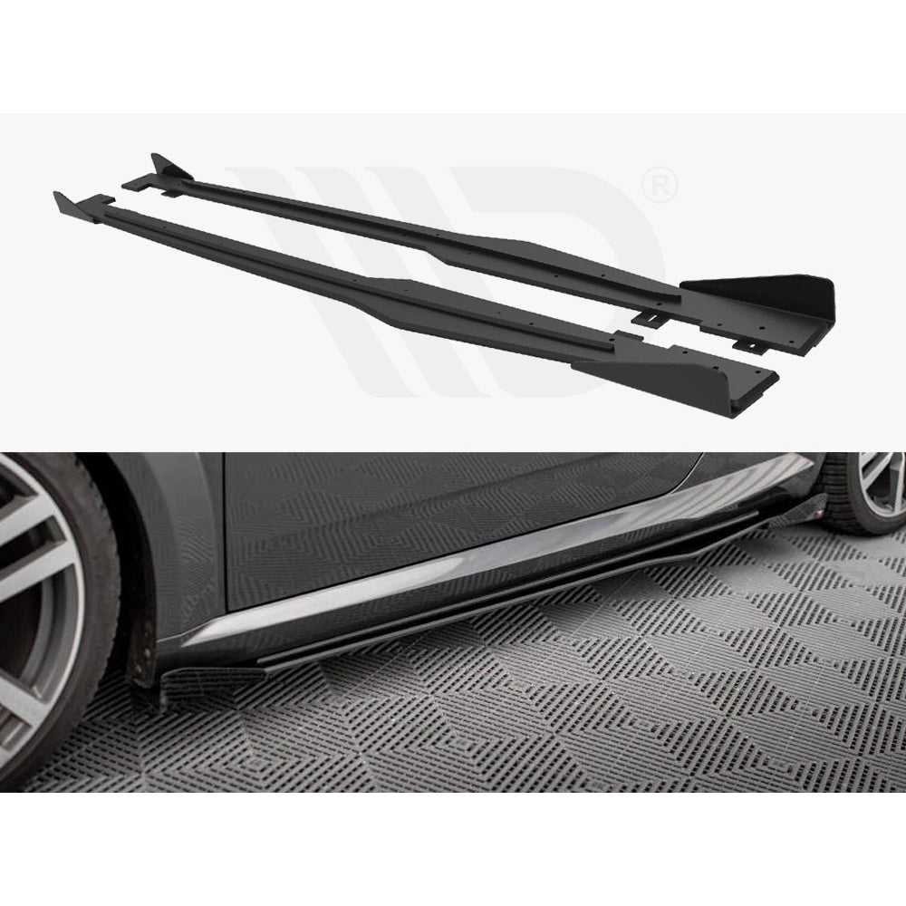 Maxton Design Street Pro Side Skirt Diffusers + Flaps - Audi TTS 8S