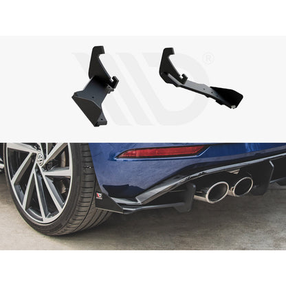 Maxton Design Street Pro Rear Side Splitters + Flaps - VW Golf R Mk7.5