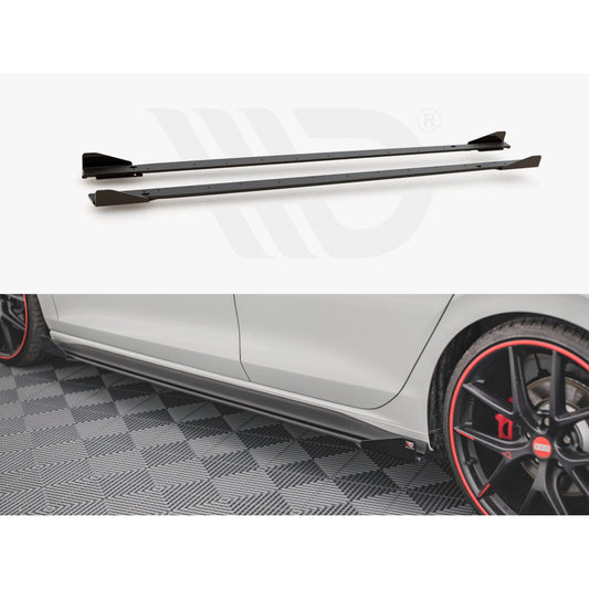 Maxton Design Street Pro Side Skirt Diffusers + Flaps - VW Golf GTI Mk8