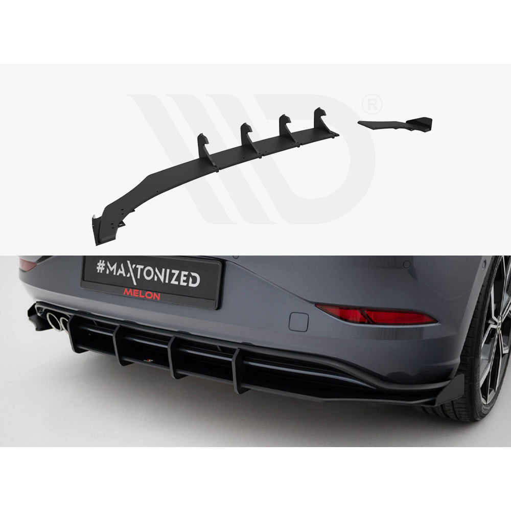 Maxton Design Street Pro Rear Diffuser + Flaps - VW Polo GTI Mk6.5 (BZ)