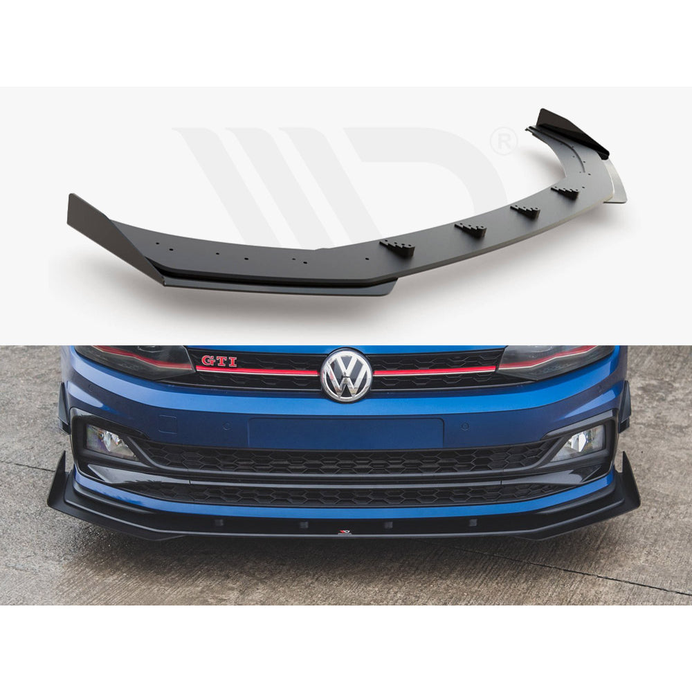 Maxton Design Street Pro Front Splitter + Flaps - VW Polo GTI Mk6 (AW)