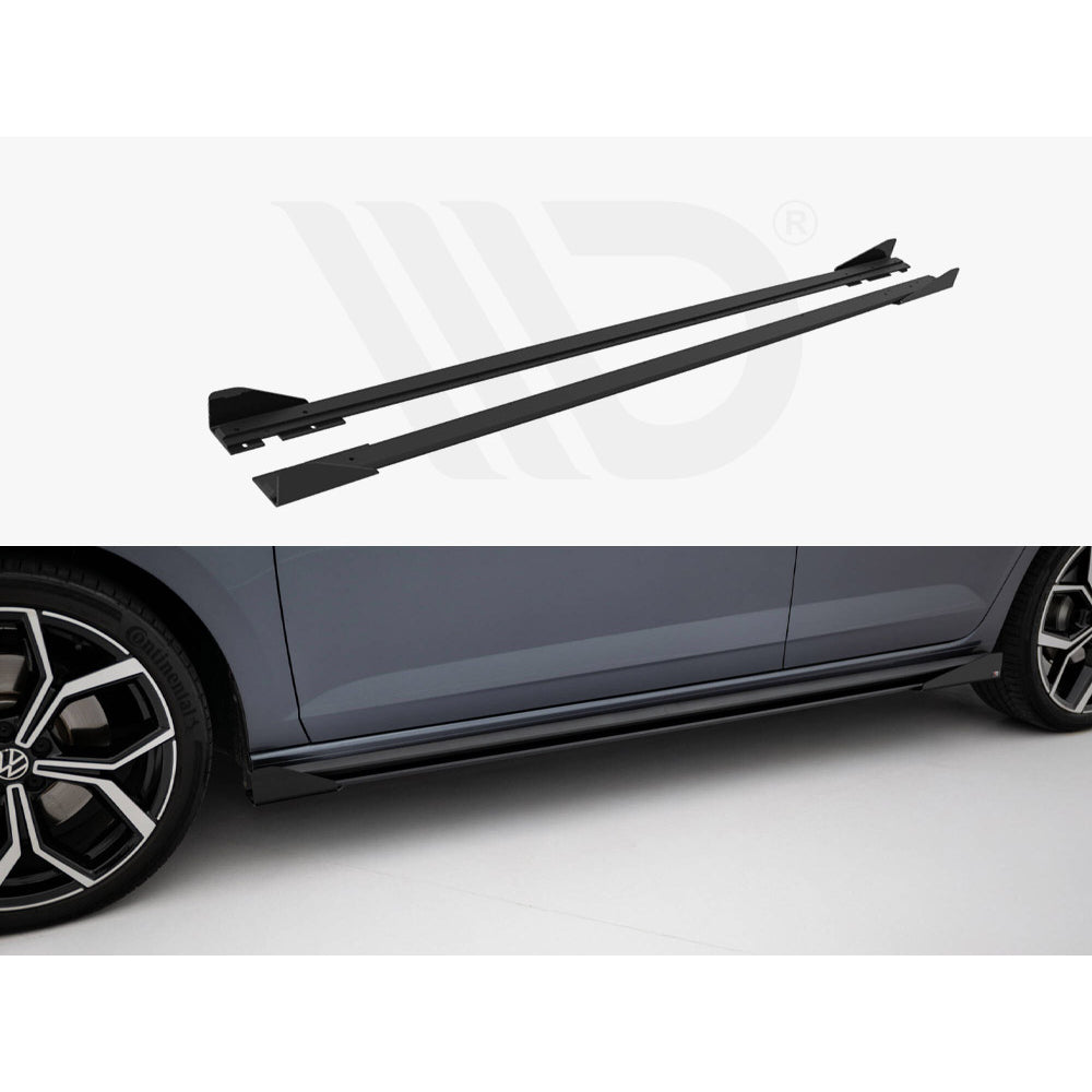 Maxton Design Street Pro Side Skirt Diffusers + Flaps - VW Polo GTI Mk6.5 (BZ)