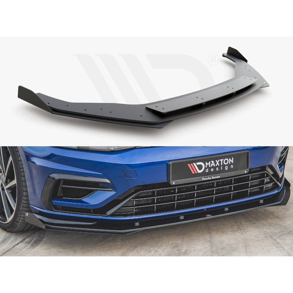 Maxton Design Street Pro Front Splitter V1 + Flaps - VW Golf R Mk7.5 ...