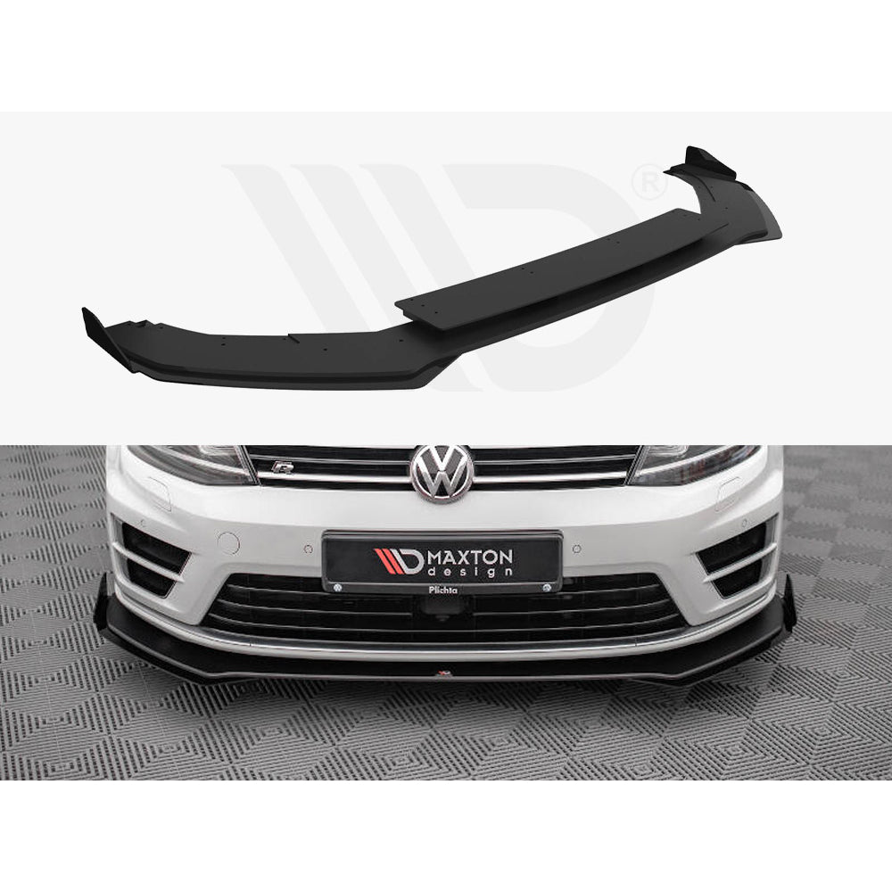 Maxton Design Street Pro Front Splitter V1 + Flaps - VW Golf R Mk7