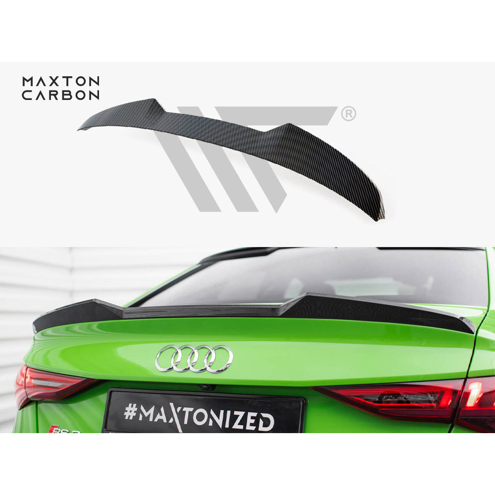 Maxton Design Carbon Fibre Spoiler Cap V1 - Audi RS3 8Y Saloon