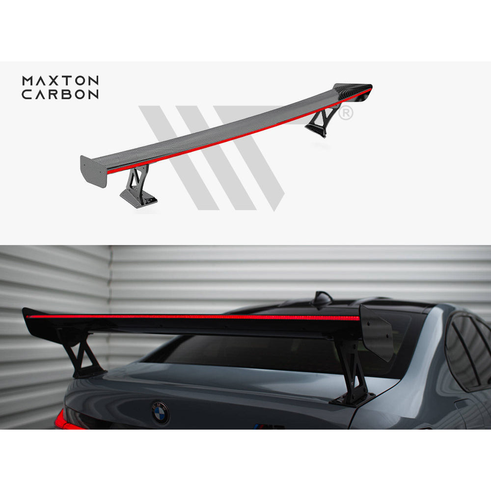 Maxton Design Carbon Fibre Spoiler With LED (External Brackets) - BMW M340i G20 & M3 G80