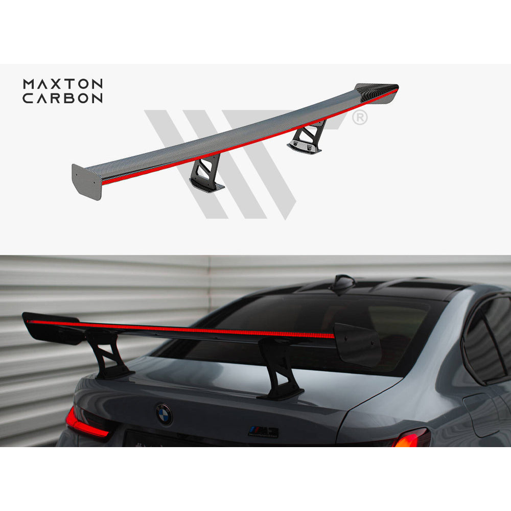 Maxton Design Carbon Fibre Spoiler With LED (Internal Brackets) - BMW M340i G20 & M3 G80