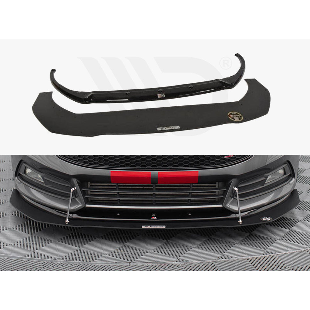 Maxton Design Racing Hybrid Front Splitter V1 - Ford Focus ST Mk3.5 (S ...