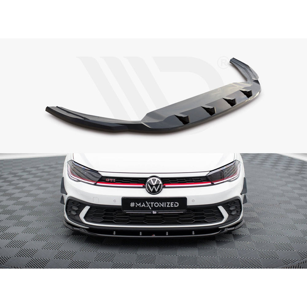 Divisor delantero Maxton Design Street Plus V1 - VW Polo GTI Mk6.5 (BZ) Facelift