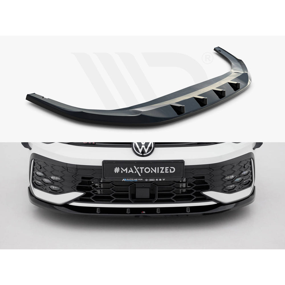 Maxton Design Street Plus Front Splitter V5 - VW Golf GTI Mk8.5