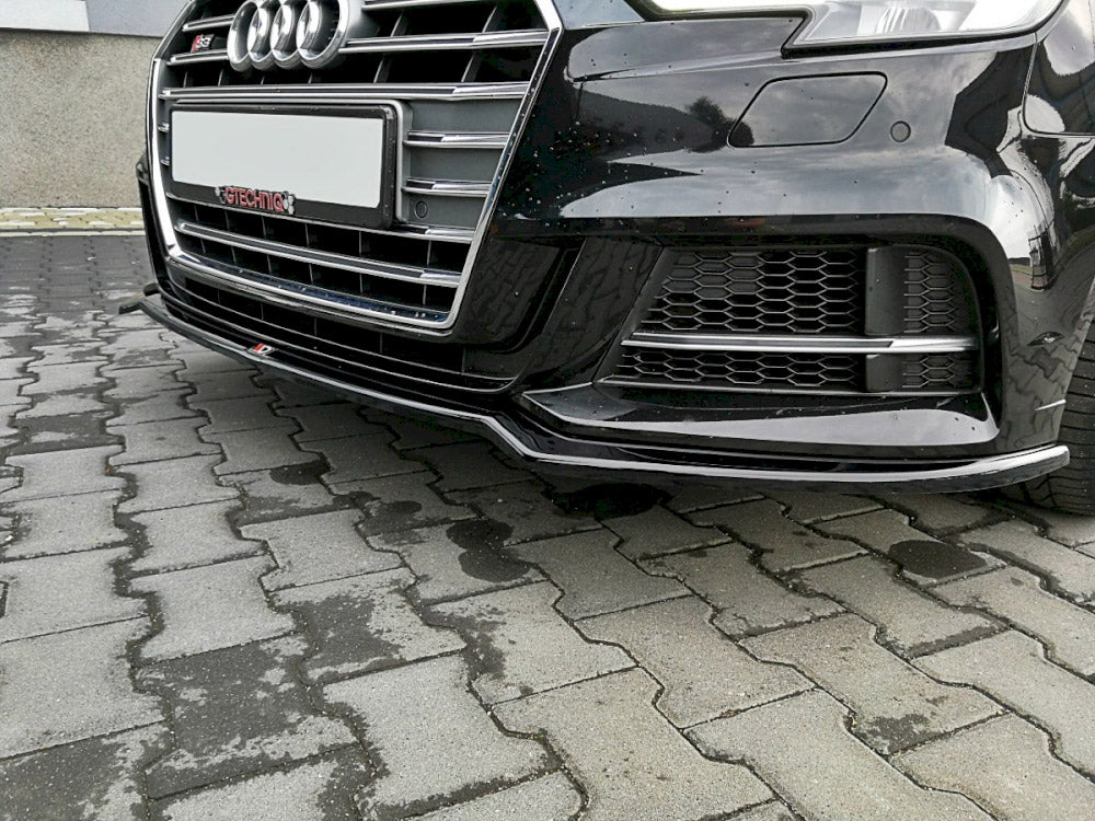 Maxton Design Street Plus Front Splitter V2 - Audi S3 8V Saloon Facelift