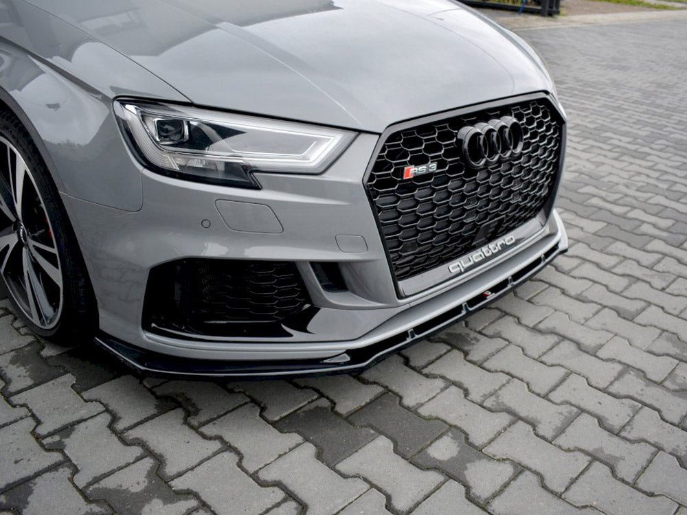 Maxton Design Street Plus Front Splitter V1 - Audi RS3 8V Saloon Facelift